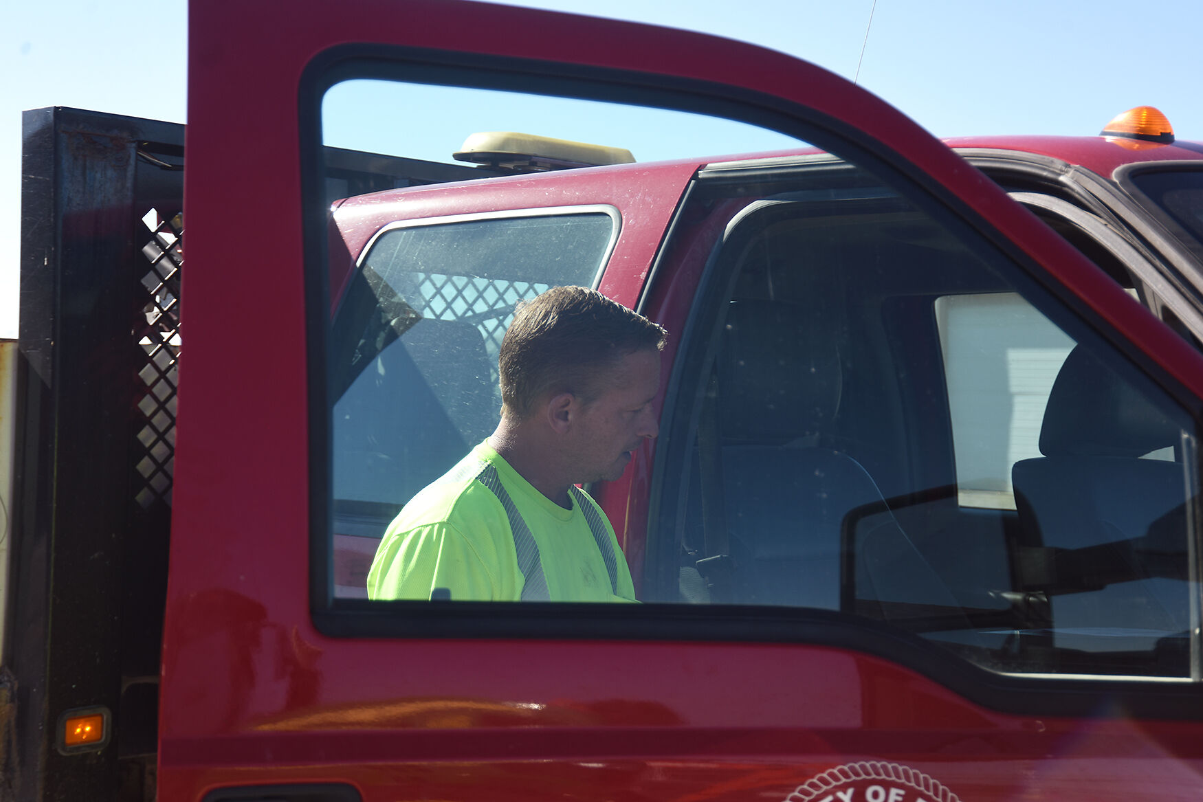 Snow plow operator Jerry Rice explains his work